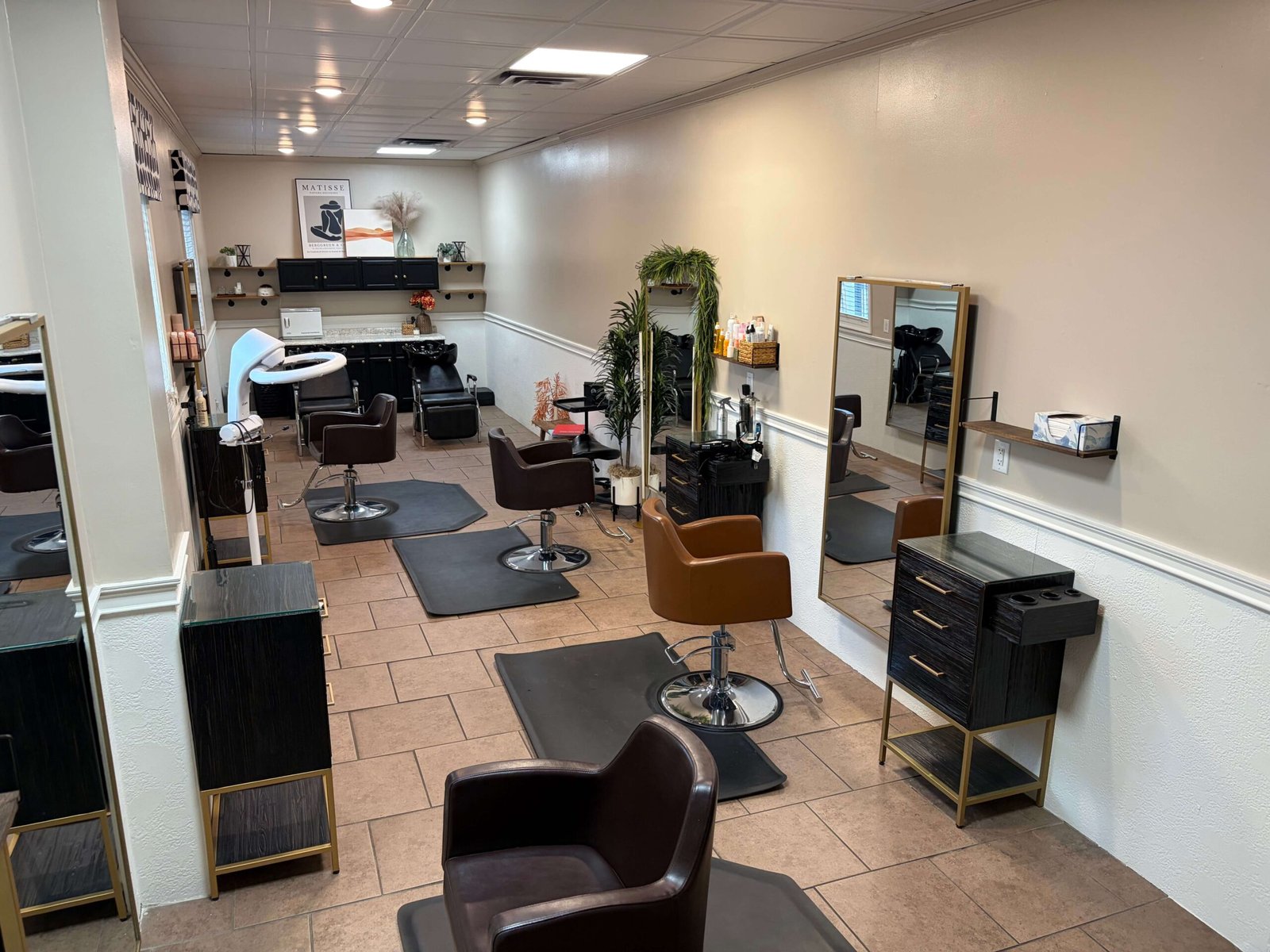 Cosmetology stations at MGS Collective
